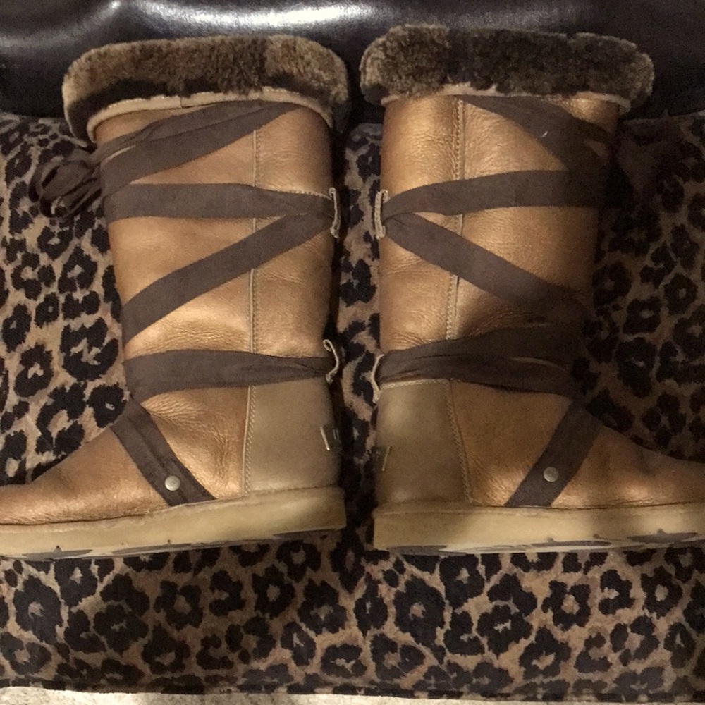 Bronze Ugg metallic boots
